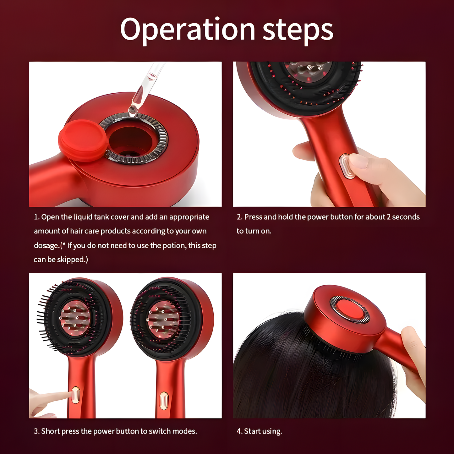 Red Light Scalp Massage Comb